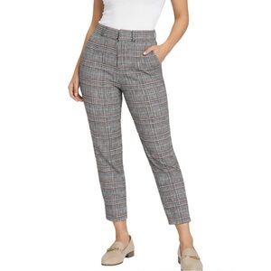 For Better Days Plaid Tapered Ankle Pants - Size Large